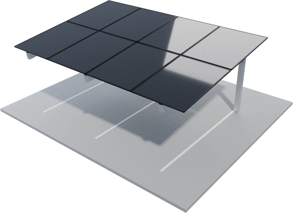 Carport solar mounting