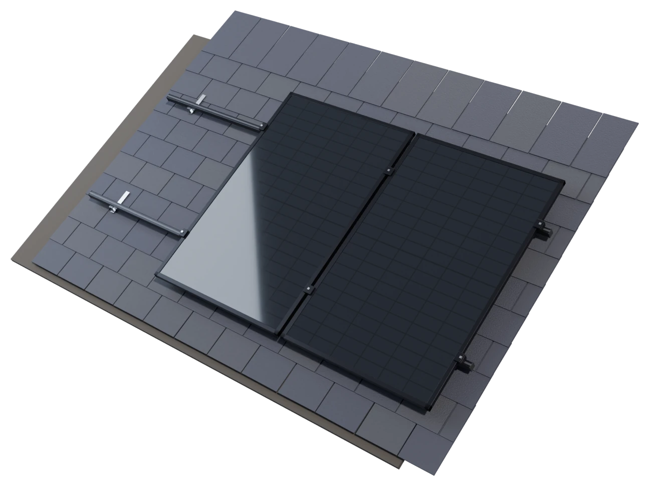 Slate roof solar mounting